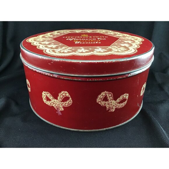 Vintage Peek Frean Afternoon Tea Biscuit Tin Cookie Box London England EMPTY - Picture 3 of 9
